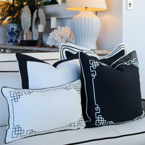 Black & White Linen Luxe Cushion Bundle